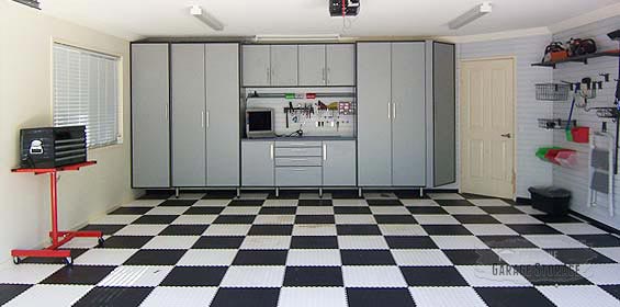 FastFloor Garage Floor Tiles - Checkerboard Pattern